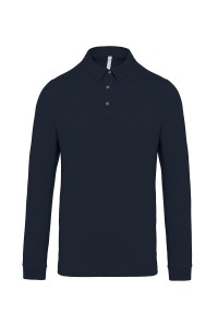 Polo en jersey tricoté à manches longues