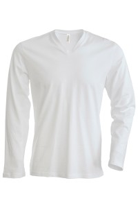 T-shirt col V manches longues