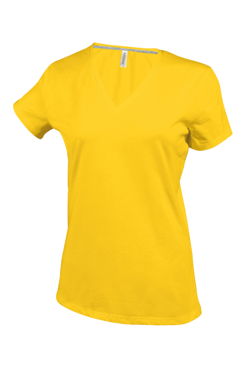 T-shirt col V manches courtes femme