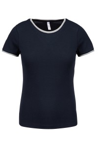 T-shirt maille piquée col rond femme