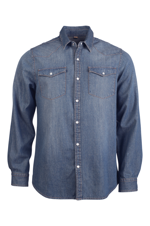 Chemise denim manches longues