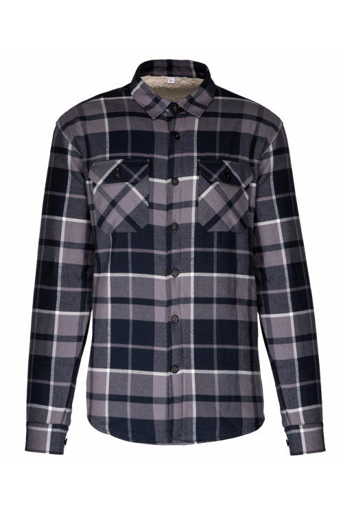 Surchemise à carreaux doublée sherpa