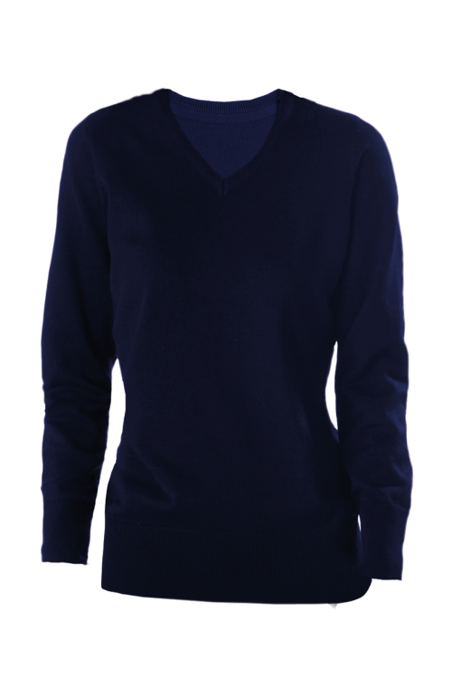 Pull col V femme