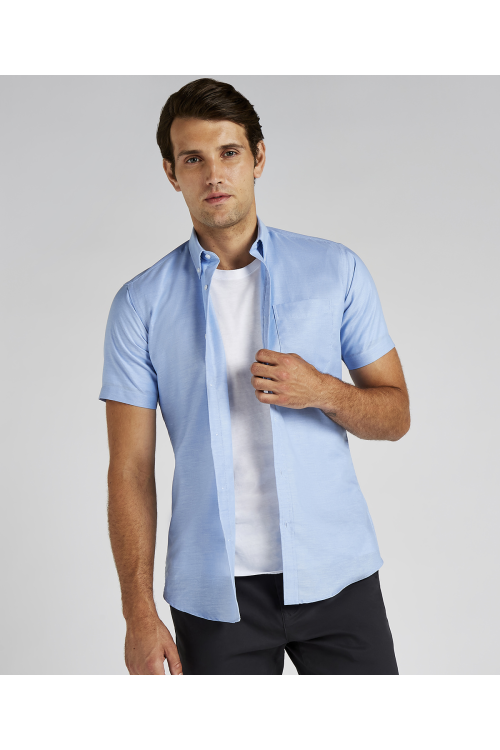 Chemise slim Oxford Homme manches courtes Workwear