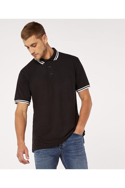 Polo à col liseré