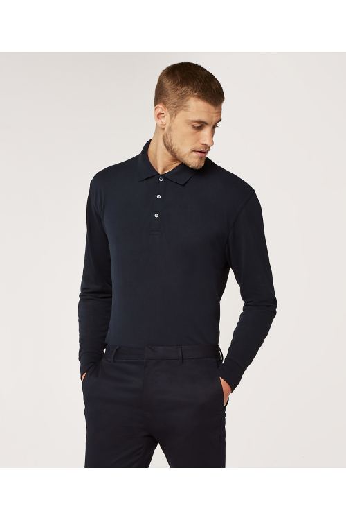 Polo piqué à manches longues