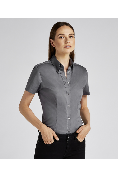 Chemisier Oxford à manches courtes Corporate Femme