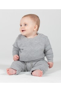 Sweat-shirt à encolure ras-du-cou et à boutons-pression sur les épaules