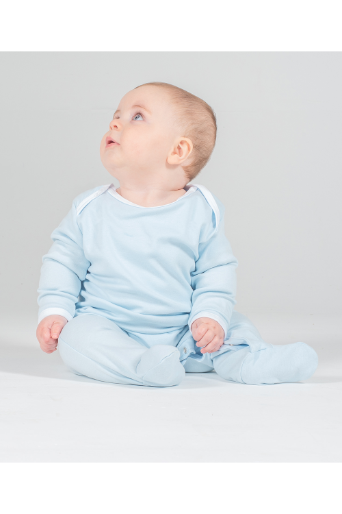 Pyjama une pièce contrasté à manches longues