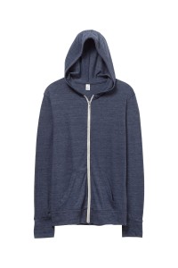 Sweat à capuche zippé en éco-jersey