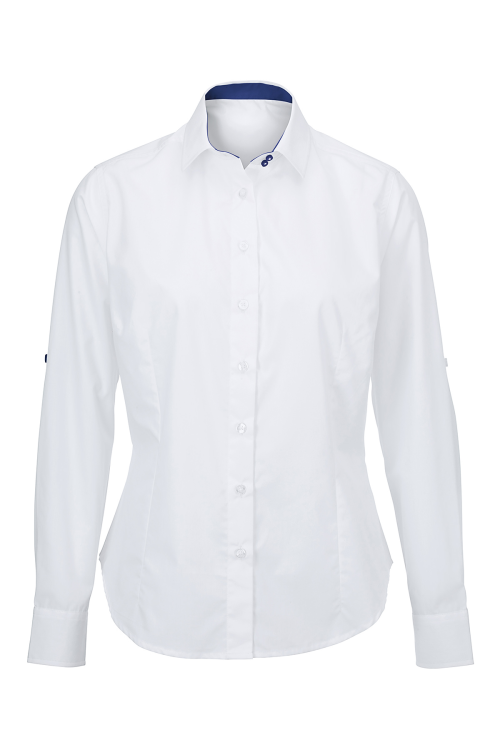 Chemise blanche à manches retroussées pour les femmes