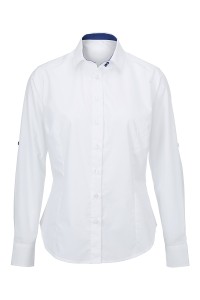 Chemise blanche à manches retroussées pour les femmes