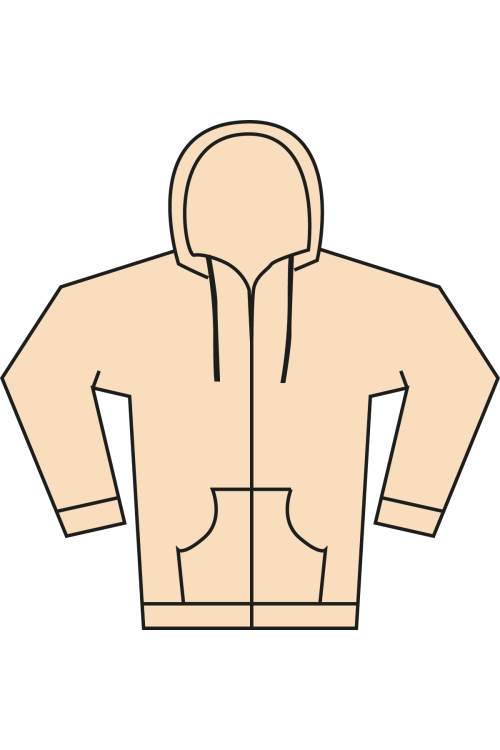 Sweat à capuche zippé Adulte