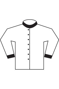 Tunique blanche à contraste noir femme (DA24B)