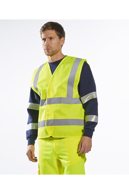 Gilet deux bandes et bretelles de haute visibilité (C470)