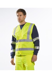 Gilet deux bandes et bretelles de haute visibilité (C470)