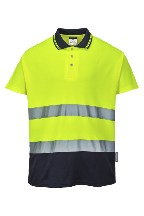Polo bicolore en coton Comfort (S174)