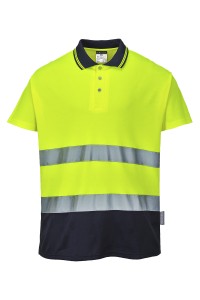 Polo bicolore en coton Comfort (S174)