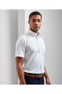 Chemise Oxford à manches courtes Signature Homme