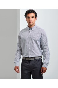 Chemise à rayures Oxford en coton majoritaire pour homme