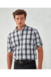 Chemise Homme manches longues à carreaux en coton Ginmill