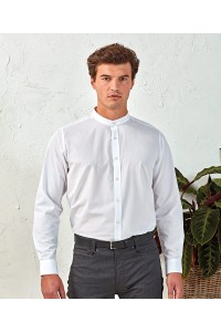 Chemise manches longues à col grand-père