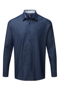 Chemise à manches longues en denim 'Pindot pour homme