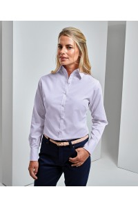 Chemisier popeline à manches longues Femme