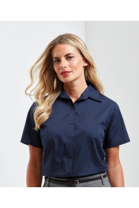 Chemisier en popeline à manches courtes