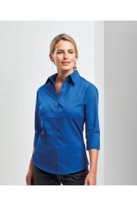 Chemisier popeline à manches trois-quarts