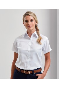 Chemise Oxford à manches courtes Signature Femme