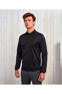 Polo piqué Coolchecker à manches longues pour hommes