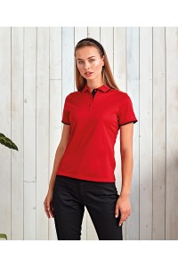 Polo Coolchecker® contrasté femme