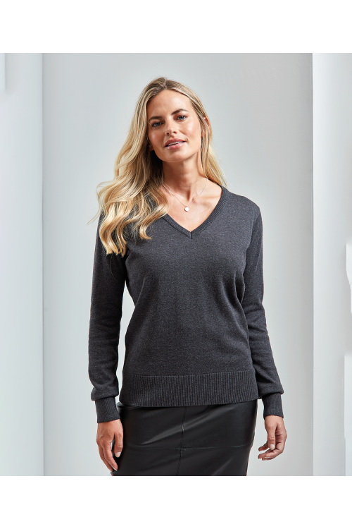 Pull col V Femme