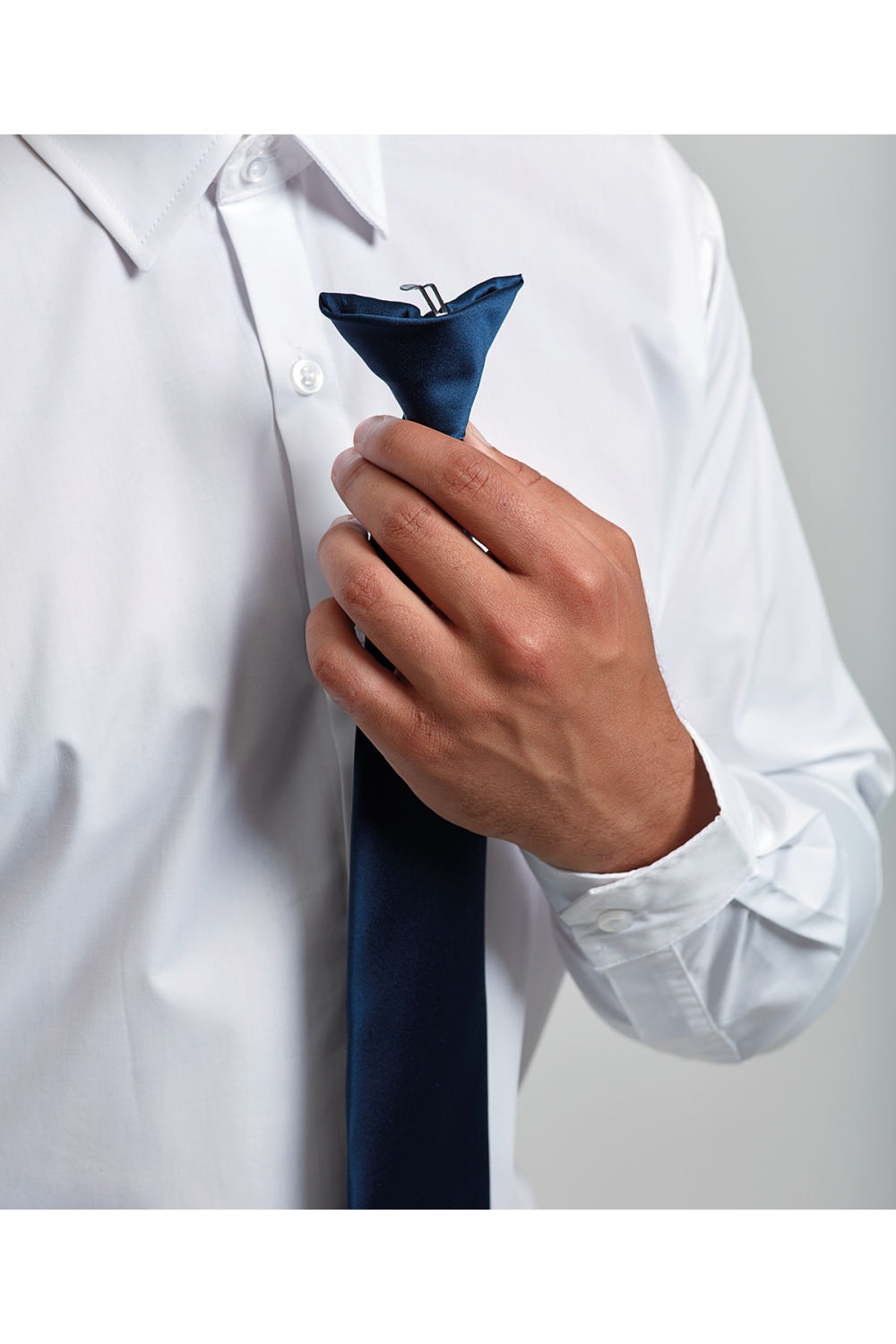 Cravate à clip en satin "Colours"