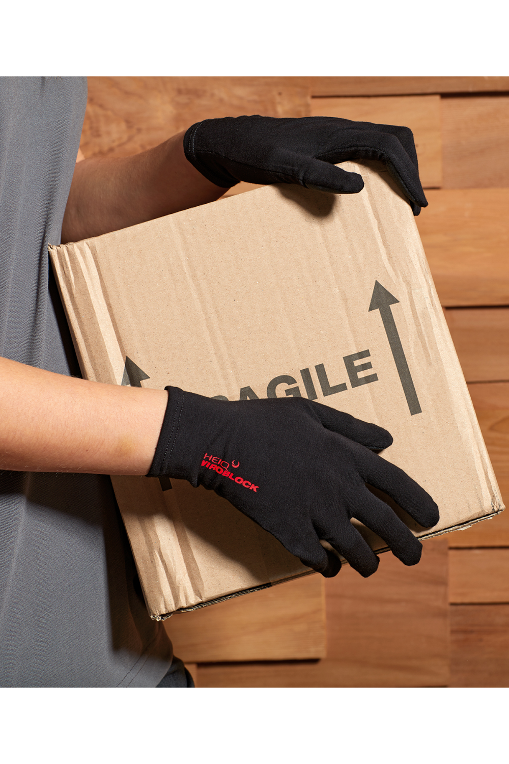 Gants tactiles protégés par heiq viroblock (une paire)