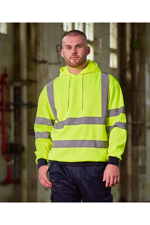 Sweat-shirt à capuche à visibilité renforcée