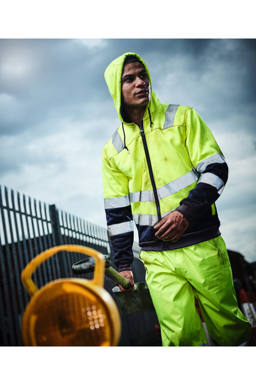 Pro hi-vis full zip hoodie 
