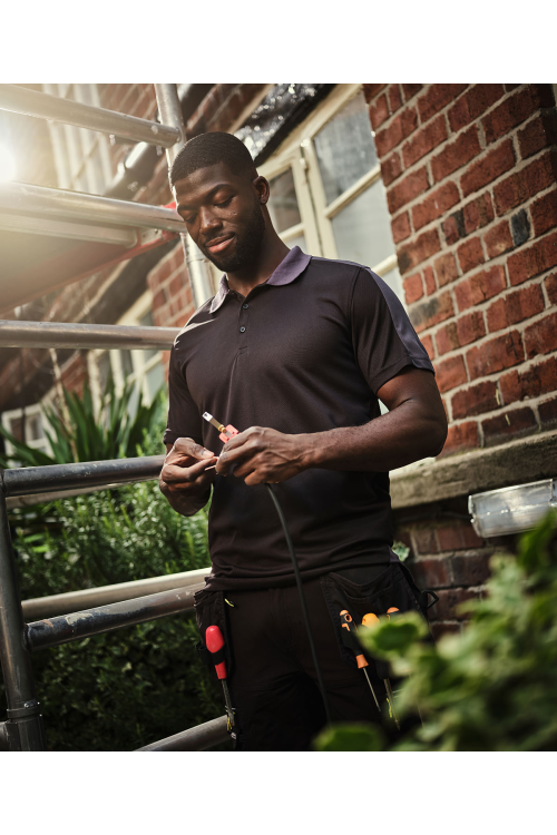 Contrast wicking polo