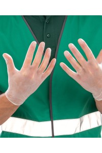 Gants d'examen médical en vinyle transparent (Boite de 100 pièces)