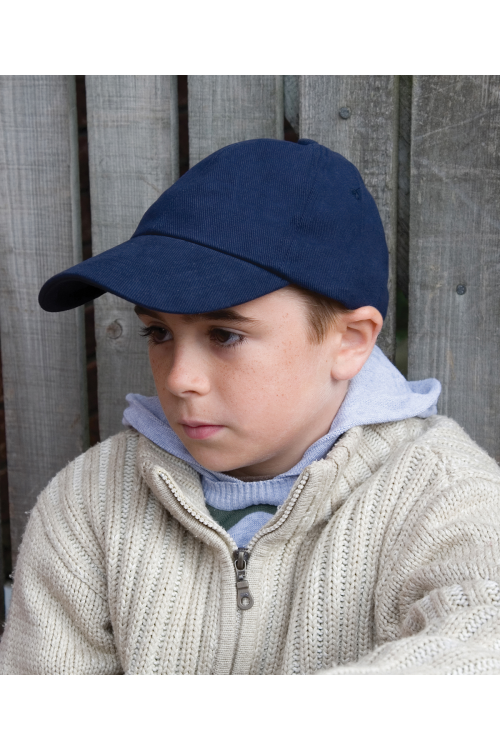 Casquette junior en coton brossé robuste de profil bas