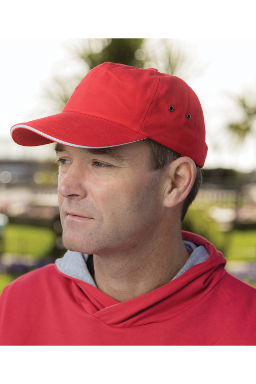 Casquette à 5 panneaux en coton Plush