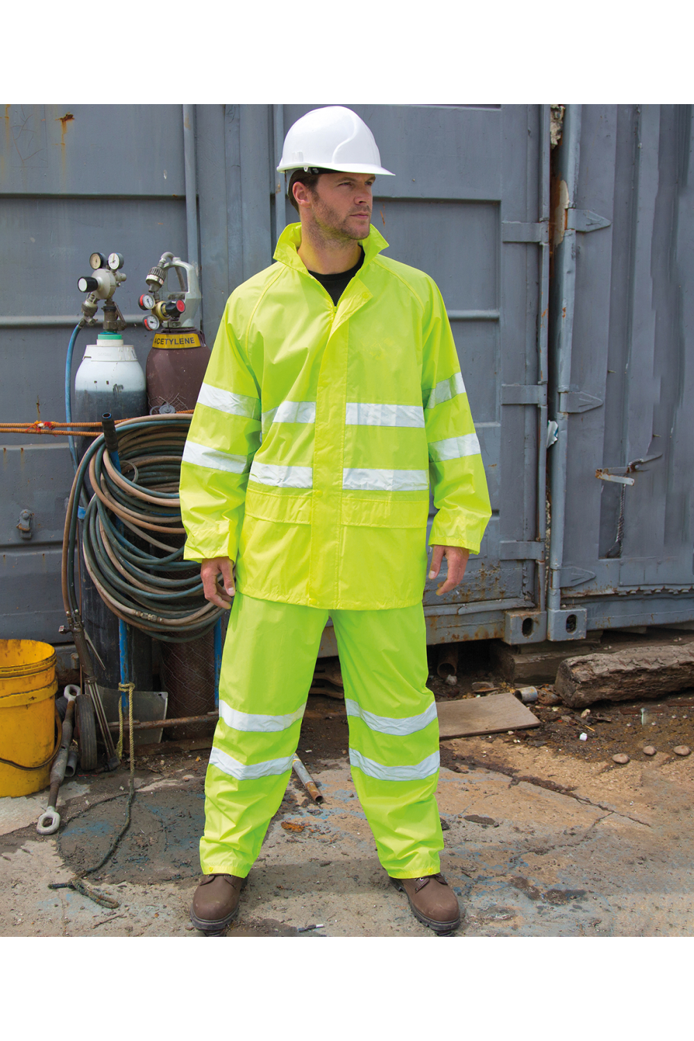 Ensemble imperméable à haute visibilité