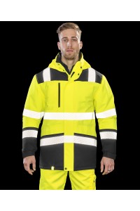 Veste Soft Shell imperméable et imprimable haute visibilité