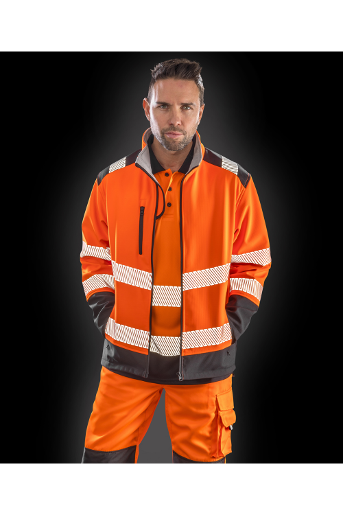 Veste Soft Shell anti-déchirure haute visibilité
