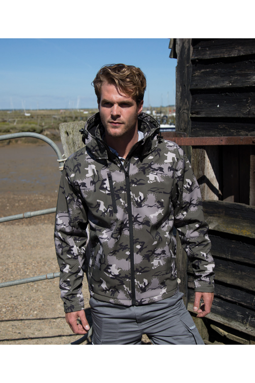 Veste softshell à capuche Camo TX Performance