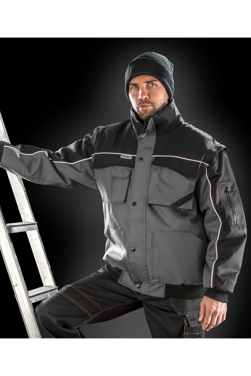 Blouson de pilote résistant à manches zippées Work-guard