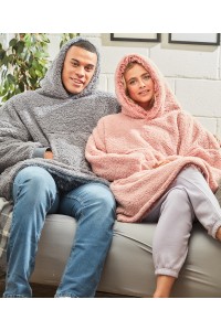 The Ribbon - Sweat à capuche en sherpa épais, réversible, confortable et oversize