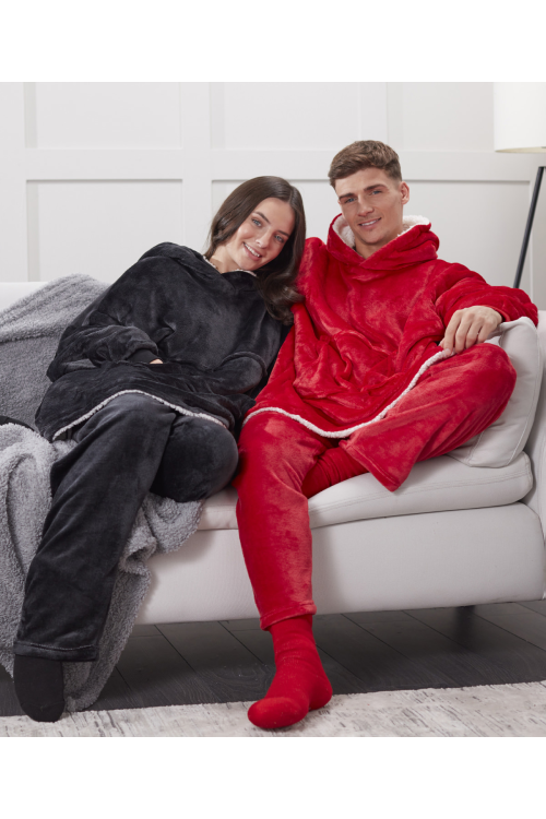 The Ribbon - Sweat à capuche en sherpa, réversible, confortable et oversize