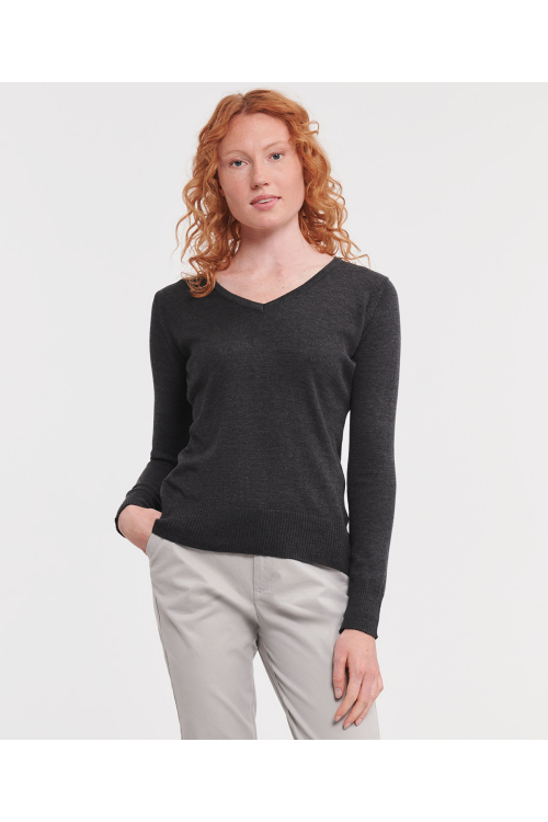 Pull col V Femme